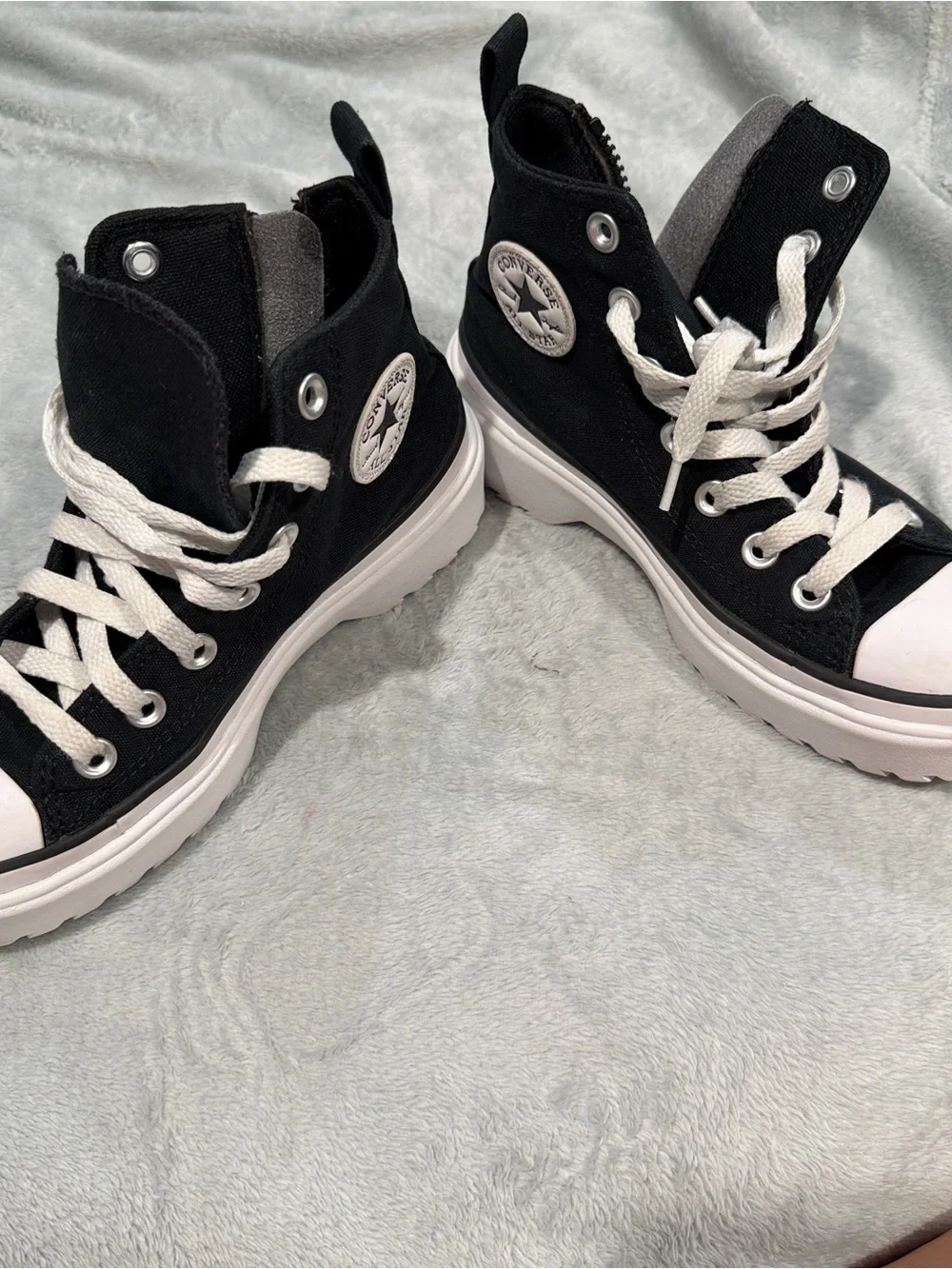 Converse Kids High-Top Sneakers in Black and White